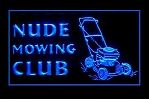 Nude Mowing Club LED Neon Sign